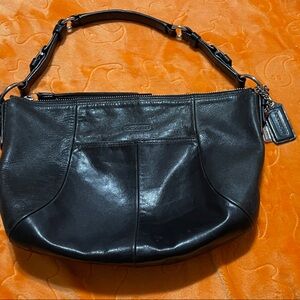 Coach Black Leather Shoulder Bag